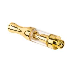 100% No Leak USA best selling Flat / Round Tip Vape Cartridge 0.5ml 1ml glass gold CBD vape pen Cartridge for thick oil