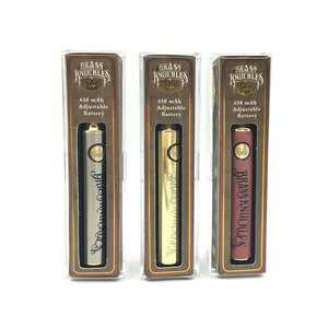 650mah brass knuckless vape pen battery cbd cartridge vaporizer pens