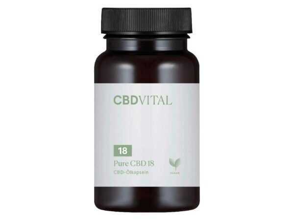 CBD Vital Hanfextrakt in Kapselform "Pure CBD 18" (10 %), 60 Kapseln