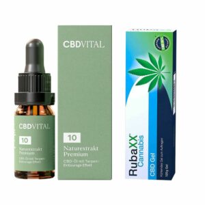 CBD Vital Naturextrakt Premium Öl 10 % + Rubaxx® Cannabis CBD Gel