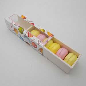 Custom paper packaging beauty cbd oil macaron shape fizzer bath bomb 6pcs