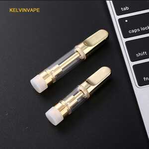 Elegant Gold cbd cartridge With Japan Tech Quartz Coil 2.0mm Intake Holes For Very Thick Oil/Distillate