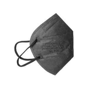 FAMEX FFP2 Atemschutzmasken FAGOMED, schwarz, Einmal-Schutzmasken mit hoher Filtrationseffizienz und angenehmer Passform, 1 Box = 10 Stück, einzeln verpackt