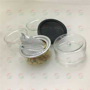 Small CBD Container Clear Empty Plastic Weed Jar With Lid