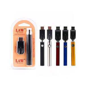 Stock Offer High Quality CBD Vape Pen Law Battery Button Battery Adjustable Voltage 510 Thread Preheat Battery