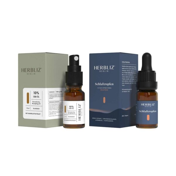 Herbliz Relax & Sleep Bundle - Melatonin Drops & 10% CBD Öl