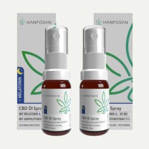 Hanfosan CBD Spray 5% mit Melatonin | 2er Pack