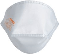 uvex Atemschutzmaske silv-Air lite, FFP2 NR, Faltmaske Material: Kopfband Textil/ Nasenclip PP/ Kopfbandclips PP/ - 30 Stück (8734200)