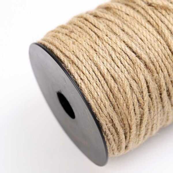1 stücke 340M Jute-Seil 1,5 mm dickes Jute-Hanf-Seil für Camping,Dekoration,DIY,Gartenarbeit