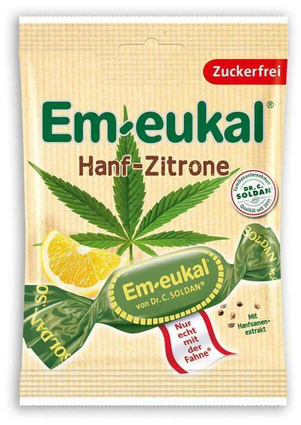 Em Eukal Hanf-Zitrone Zuckerfrei Bonbons 75 G