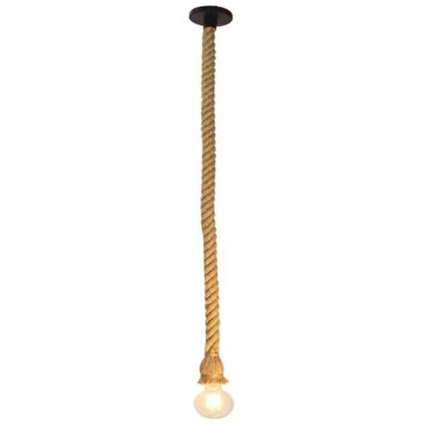 Stoex - Vintage Pendelleuchte Hanf Seil Industrial Hängelampe E27 Lampenhalter Retro Antike Pendelleuchte für Speisesaal Bar Restaurant Cafe - (1M) 1
