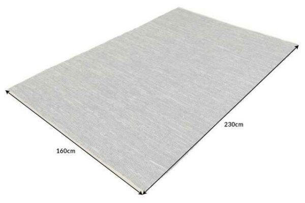 Teppich "PURE 230x160cm blau / beige", riess-ambiente, rechteckig, Höhe 10 mm, Wohnzimmer · Leder · Hanf · Schlafzimmer · Industrial Design