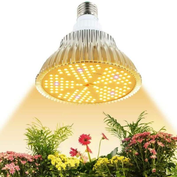 Heguyey - 180W Pflanzenlicht, 150 LED Vollspektrum-Pflanzenlampe, E27-Pflanzenwachstums-Glühbirnenlampe für Zimmerpflanzen, Keimung, Gemüse, Blumen,