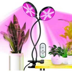 LED Gartenbaulampe, 30W Vollspektrum Pflanzenlampe, USB Grow Light mit 5 Helligkeiten & 3 Modi, 4/8 / 12H Timer, 360° einstellbare Wachstumslampe für
