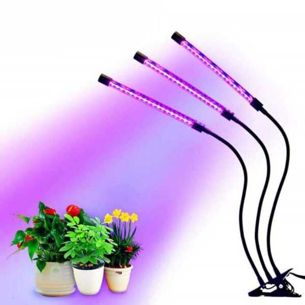Pflanzenlampe,Vollspektrum Grow Lampe Pflanzenlicht Pflanzenleuchte mit 3 Timer