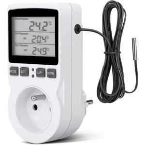Digitaler Temperaturregler Heizung Kühlung Thermostat Steckdose 230V LCD Temperaturregler für Gewächshaus Farm Temperaturregler/Terrarium Thermostat
