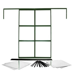 Doppeltür-Set für Gewächshaus Sirona, Farbe smaragd, Farbe mit ESG