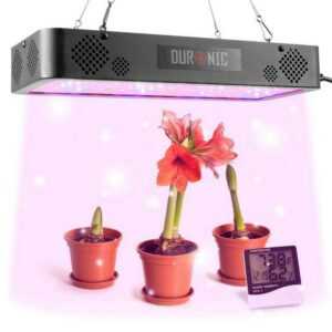 Duronic Pflanzenlampe, GLH60 Pflanzenlampe, Vollspektrum Wachstumslampe mit 60 LEDs, 3 Modi für Anzucht und Blühen, 600W Pflanzenlicht, Mit Feuchtigkeitsmesser und Aufhängung, Daisy-Chain Funktion