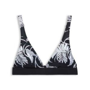 Esprit Triangel-Bikini-Top "Recycelt: bügelloses Top mit Palmen-Print"