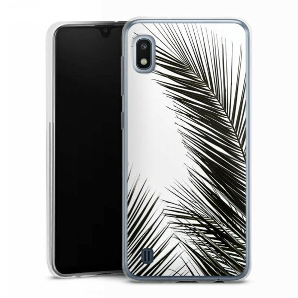 Galaxy A10 Handy Slim Case extra dünn Silikon Handyhülle transparent Hülle Jungle Palm Tree Leaves Silikon Slim Case