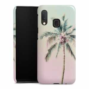 Galaxy A20e Handy Premium Case Smartphone Handyhülle Hülle glänzend Palm Tree Pastel Tropical Premium Case