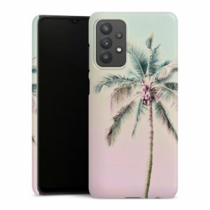 Galaxy A32 5G Handy Premium Case Smartphone Handyhülle Hülle glänzend Palm Tree Pastel Tropical Premium Case