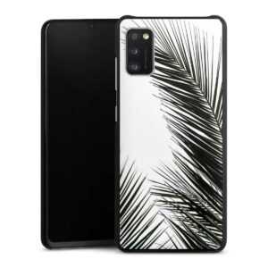 Galaxy A41 Handy Hard Case Schutzhülle schwarz Smartphone Backcover Jungle Palm Tree Leaves Hard Case