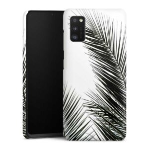 Galaxy A41 Handy Premium Case Smartphone Handyhülle Hülle matt Leaves Palm Tree Jungle Premium Case