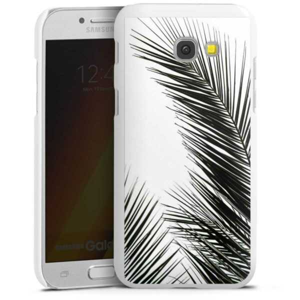 Galaxy A5 (2017) Handy Hard Case Schutzhülle weiß Smartphone Backcover Leaves Palm Tree Jungle Hard Case