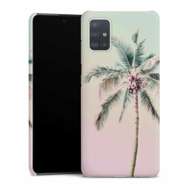 Galaxy A51 Handy Premium Case Smartphone Handyhülle Hülle matt Palm Tree Pastel Tropical Premium Case