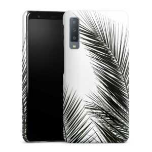 Galaxy A7 (2018) Handy Premium Case Smartphone Handyhülle Hülle glänzend Leaves Palm Tree Jungle Premium Case