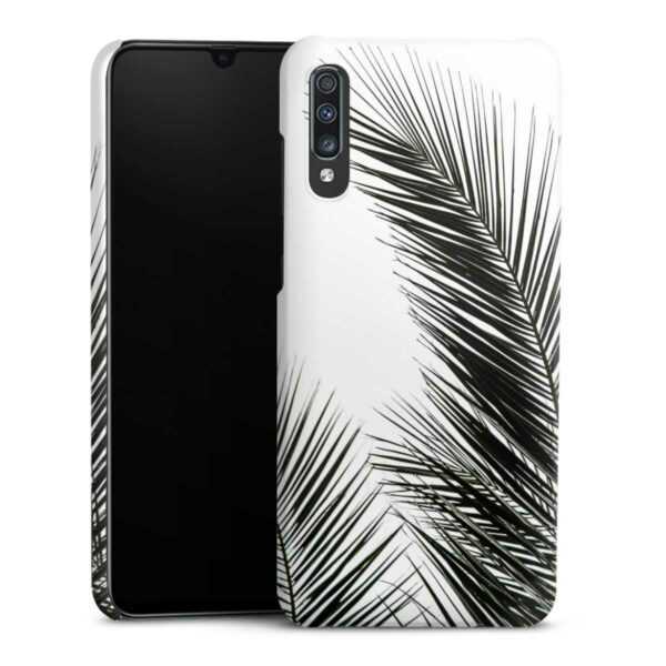 Galaxy A70 Handy Premium Case Smartphone Handyhülle Hülle glänzend Leaves Palm Tree Jungle Premium Case