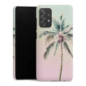 Galaxy A72 Handy Premium Case Smartphone Handyhülle Hülle glänzend Palm Tree Pastel Tropical Premium Case