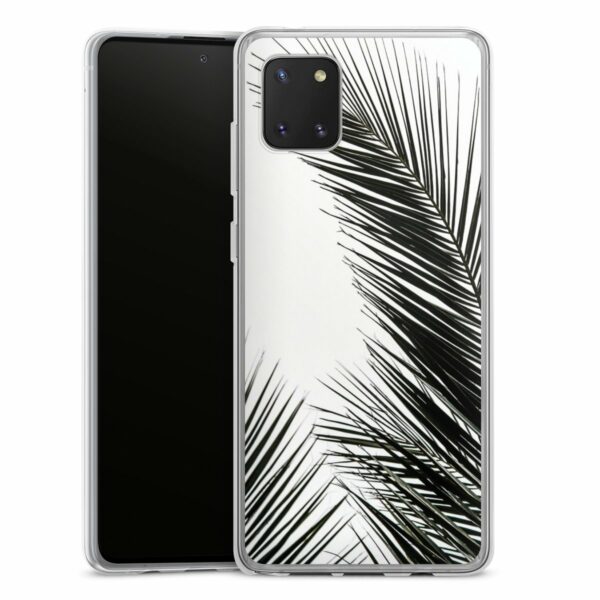 Galaxy Note 10 lite Handy Silikon Hülle Case transparent Handyhülle Jungle Palm Tree Leaves Silikon Case