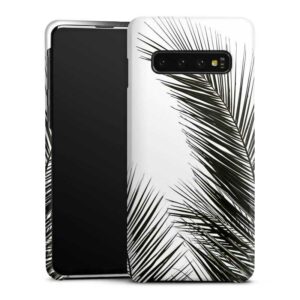 Galaxy S10 Handy Premium Case Smartphone Handyhülle Hülle glänzend Jungle Palm Tree Leaves Premium Case