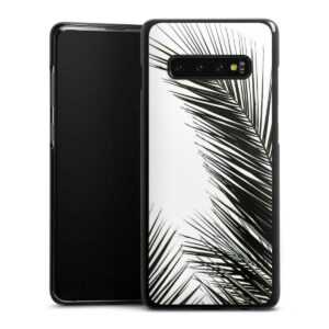 Galaxy S10 Plus Handy Hard Case Schutzhülle schwarz Smartphone Backcover Jungle Palm Tree Leaves Hard Case