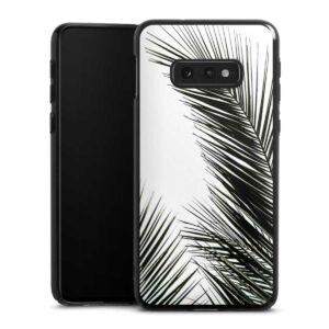 Galaxy S10e Handy Hard Case Schutzhülle schwarz Smartphone Backcover Jungle Palm Tree Leaves Hard Case