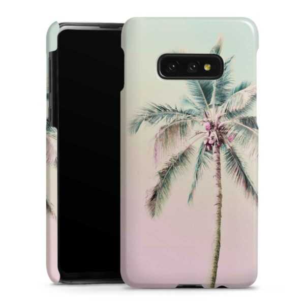 Galaxy S10e Handy Premium Case Smartphone Handyhülle Hülle glänzend Palm Tree Pastel Tropical Premium Case