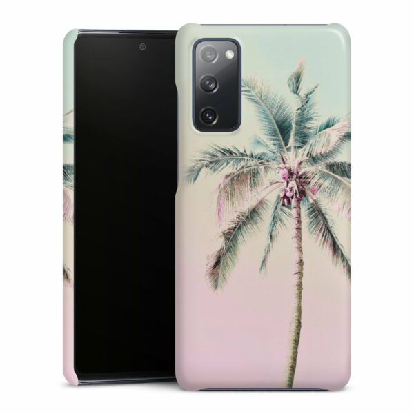Galaxy S20 FE 5G Handy Premium Case Smartphone Handyhülle Hülle glänzend Palm Tree Pastel Tropical Premium Case