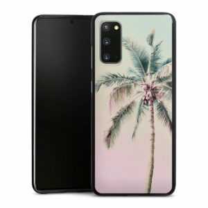 Galaxy S20 Handy Hard Case Schutzhülle schwarz Smartphone Backcover Palm Tree Pastel Tropical Hard Case