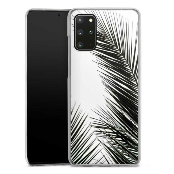 Galaxy S20 Plus Handy Hard Case Schutzhülle transparent Smartphone Backcover Leaves Palm Tree Jungle Hard Case
