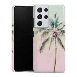 Galaxy S21 Ultra 5G Handy Premium Case Smartphone Handyhülle Hülle glänzend Palm Tree Pastel Tropical Premium Case