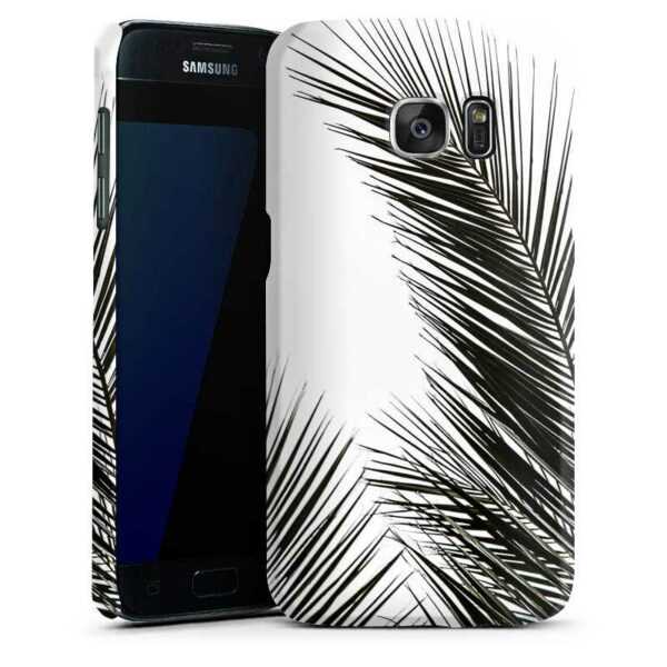 Galaxy S7 Handy Premium Case Smartphone Handyhülle Hülle matt Jungle Palm Tree Leaves Premium Case