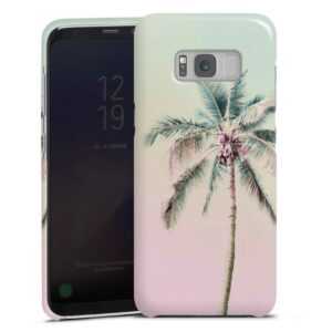 Galaxy S8 Handy Premium Case Smartphone Handyhülle Hülle glänzend Palm Tree Pastel Tropical Premium Case