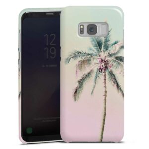 Galaxy S8 Plus Handy Premium Case Smartphone Handyhülle Hülle glänzend Palm Tree Pastel Tropical Premium Case