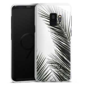 Galaxy S9 Handy Hard Case Schutzhülle weiß Smartphone Backcover Leaves Palm Tree Jungle Hard Case