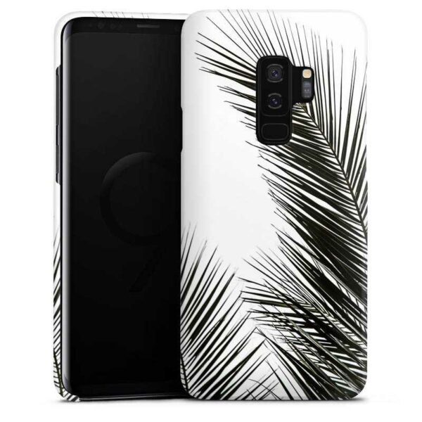 Galaxy S9 Plus Handy Premium Case Smartphone Handyhülle Hülle glänzend Jungle Palm Tree Leaves Premium Case