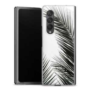 Galaxy Z Fold 3 5G Handy Hard Case Schutzhülle transparent Smartphone Backcover Jungle Palm Tree Leaves Hard Case