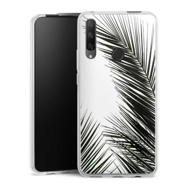 Huawei Honor 9X Handy Silikon Hülle Case transparent Handyhülle Leaves Palm Tree Jungle Silikon Case