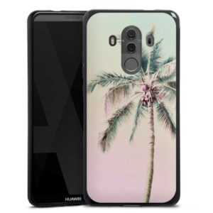 Huawei Mate 10 Pro Handy Silikon Hülle Case schwarz Handyhülle Palm Tree Pastel Tropical